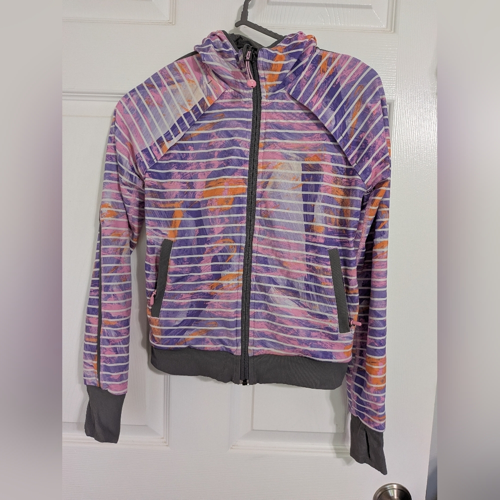 Kids Ivivva Reversible Front Zip Hoodie Size 8
